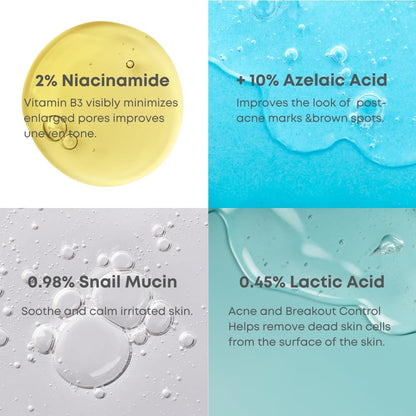 NINELESS A-Control 10% Azelaic Acid Serum – Even Tone & Refined Texture
