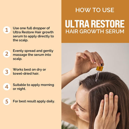 Nirvana Nurture Ultra Restore Hair Growth Serum – Fuller Hair, Scalp Hydration & Detox