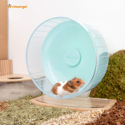 Niteangel Super-Silent 11-Inch Hamster Wheel – Quiet, Adjustable Stand, Mint Green