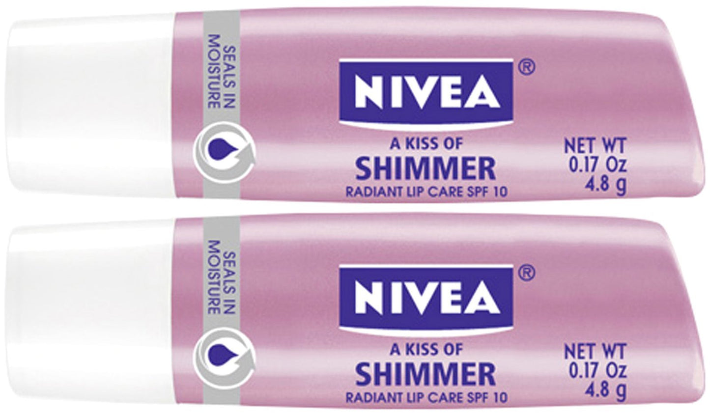 NIVEA Lip Care A Kiss of Shimmer Pearly Shimmer – 2-Pack