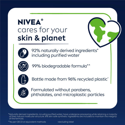 NIVEA MEN Relax 3-in-1 Body Wash – Lavender & Sandalwood, Vegan, pH-Friendly, 3 x 16.9 oz