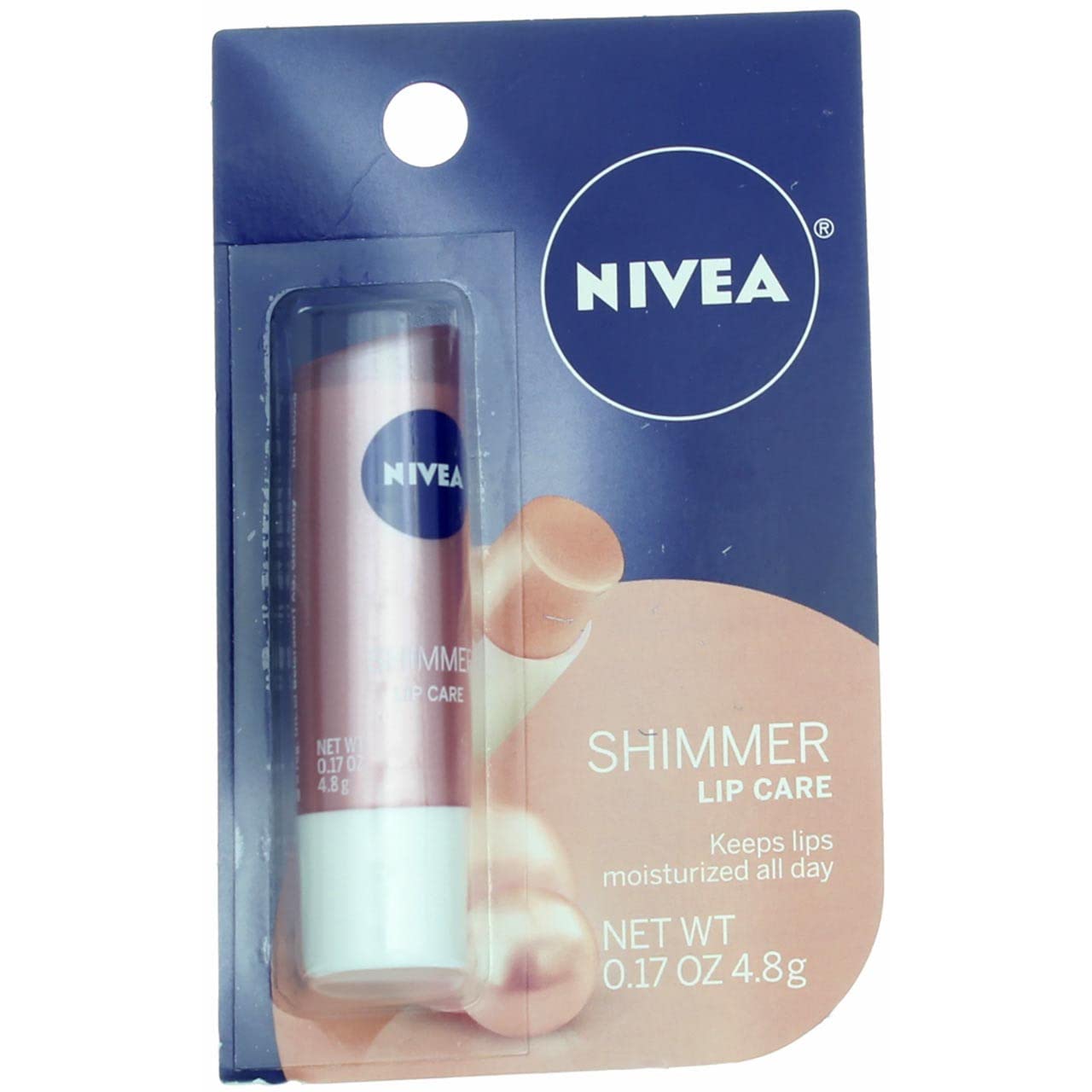 NIVEA Shimmer Radiant Lip Care 0.17 oz Pack of 5 | Subtle Shine and Soft Lips