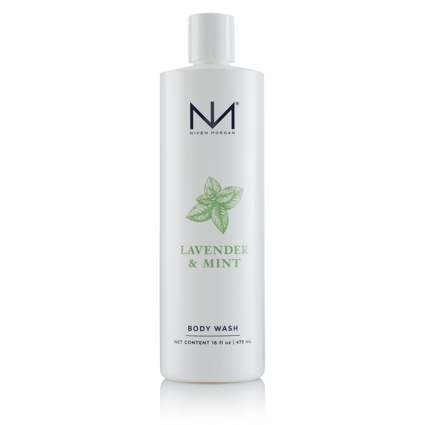 Niven Morgan Lavender and Mint Body Wash – 16 oz – Paraben Free, Sulfate Free, Dye Free | Made in USA