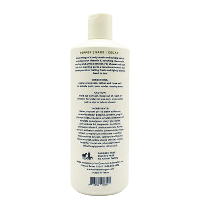Niven Morgan Pepper, Sage and Cedar Body Wash - 16 oz | Paraben Free, Sulfate Free