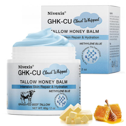 Nivexis Copper Peptides GHK-Cu Balm with Grass-Fed Tallow, Honey & Methylene Blue – All Skin Types, 2 Oz