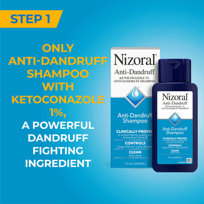 Nizoral Anti-Dandruff Shampoo + Deep Moisturizing Conditioner Bundle (7 oz + 9.4 oz) | Ketoconazole 1%
