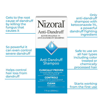 Nizoral Anti-Dandruff Shampoo + Deep Moisturizing Conditioner Bundle (7 oz + 9.4 oz) | Ketoconazole 1%