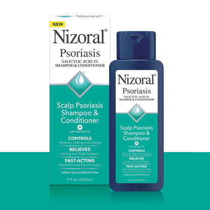 Nizoral Psoriasis Shampoo & Conditioner - 11 oz | Maximum Strength Scalp Relief