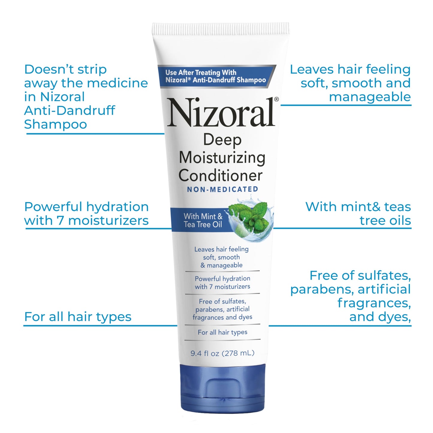 Nizoral Anti-Dandruff Shampoo + Deep Moisturizing Conditioner Bundle (7 oz + 9.4 oz) | Ketoconazole 1%