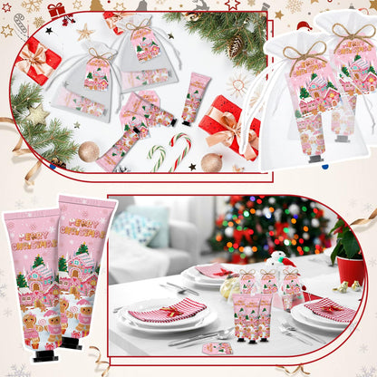 Nlicrst 50-Count Gingerbread Man Hand Cream Bulk Gift Set for Christmas Parties