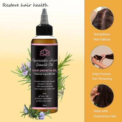 NO BALD Lifewitqueenp Hair Growth Oil – Lightweight Ayurvedic Oil for All Hair Types