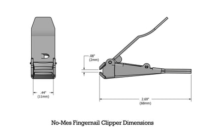 No-mes Fingernail Clipper – Catches Clippings, Built-in Nail File, Made in USA