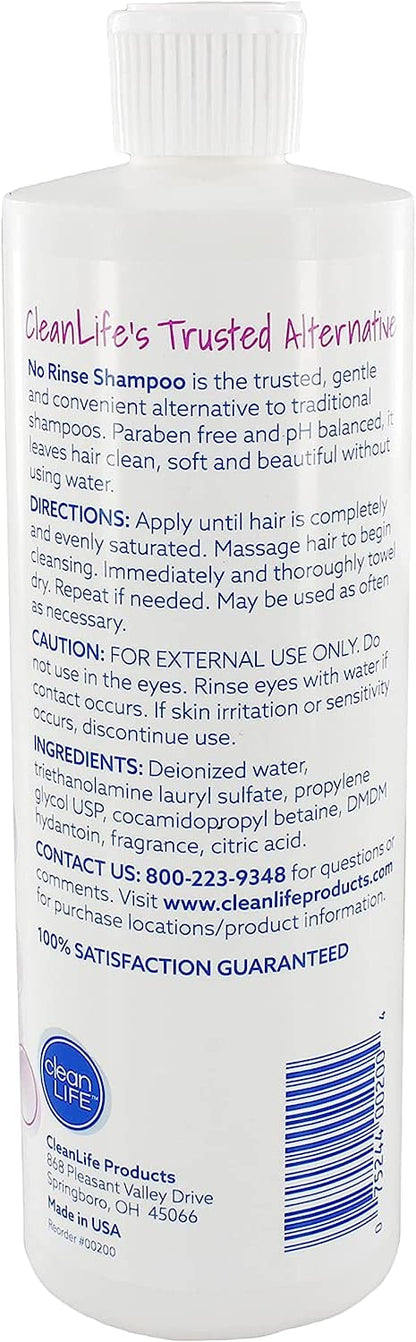 No-Rinse Shampoo 16 fl oz (2-Pack) – Rinse-Free, Fresh, Odor-Free Hair