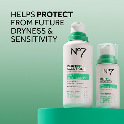No7 Derm Solutions 100hr Hydrating Moisturizer | Ceramides Niacinamide Adaptogens for Sensitive and Dry Skin