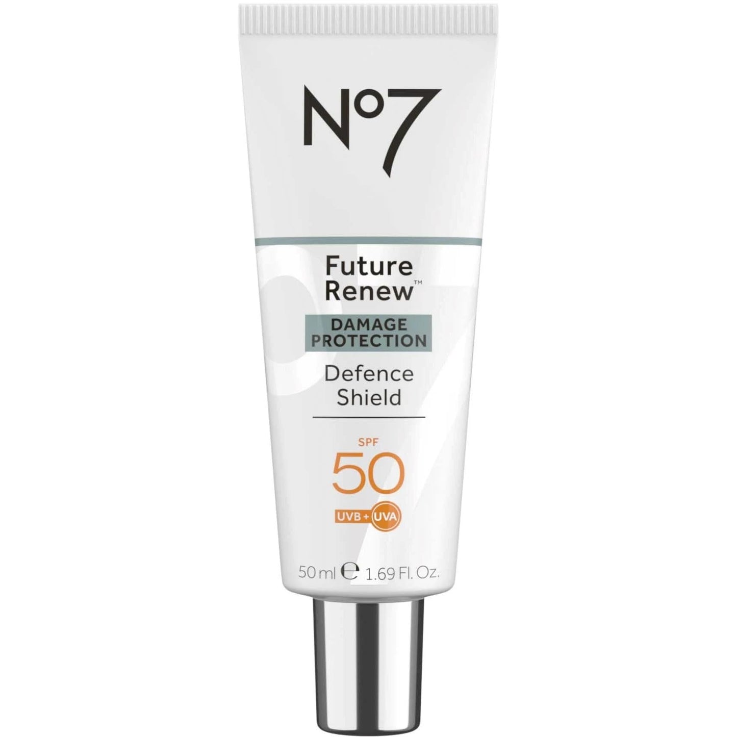 No7 Future Renew Defense Shield SPF 50 – Oil-Free Facial Moisturizer & Sunscreen with Peptides