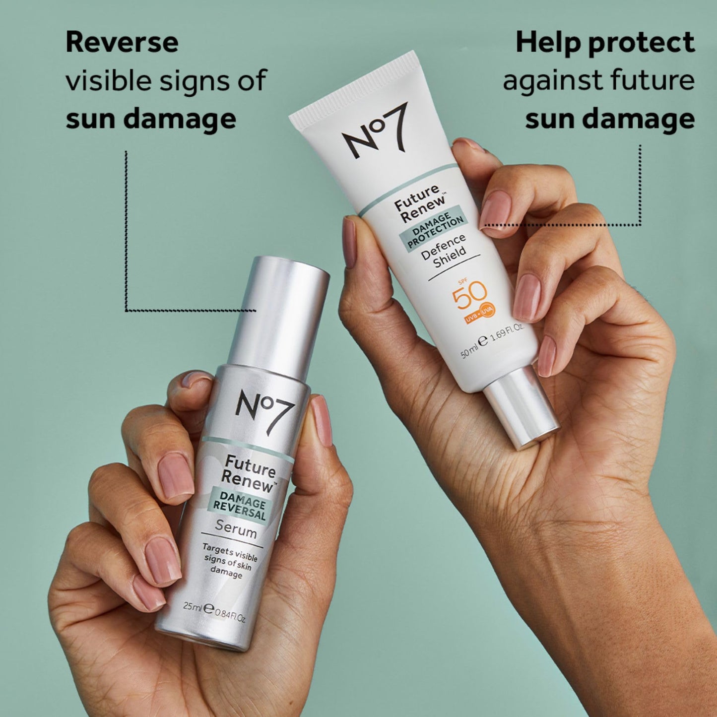 No7 Future Renew Defense Shield SPF 50 – Oil-Free Facial Moisturizer & Sunscreen with Peptides