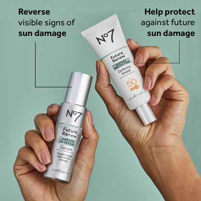No7 Future Renew Defense Shield SPF 50 – Oil-Free Facial Moisturizer & Sunscreen with Peptides