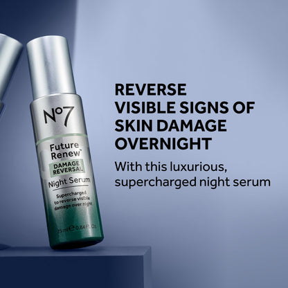 No7 Future Renew Night Serum – Damage Reversal, Peptides, HA & Niacinamide