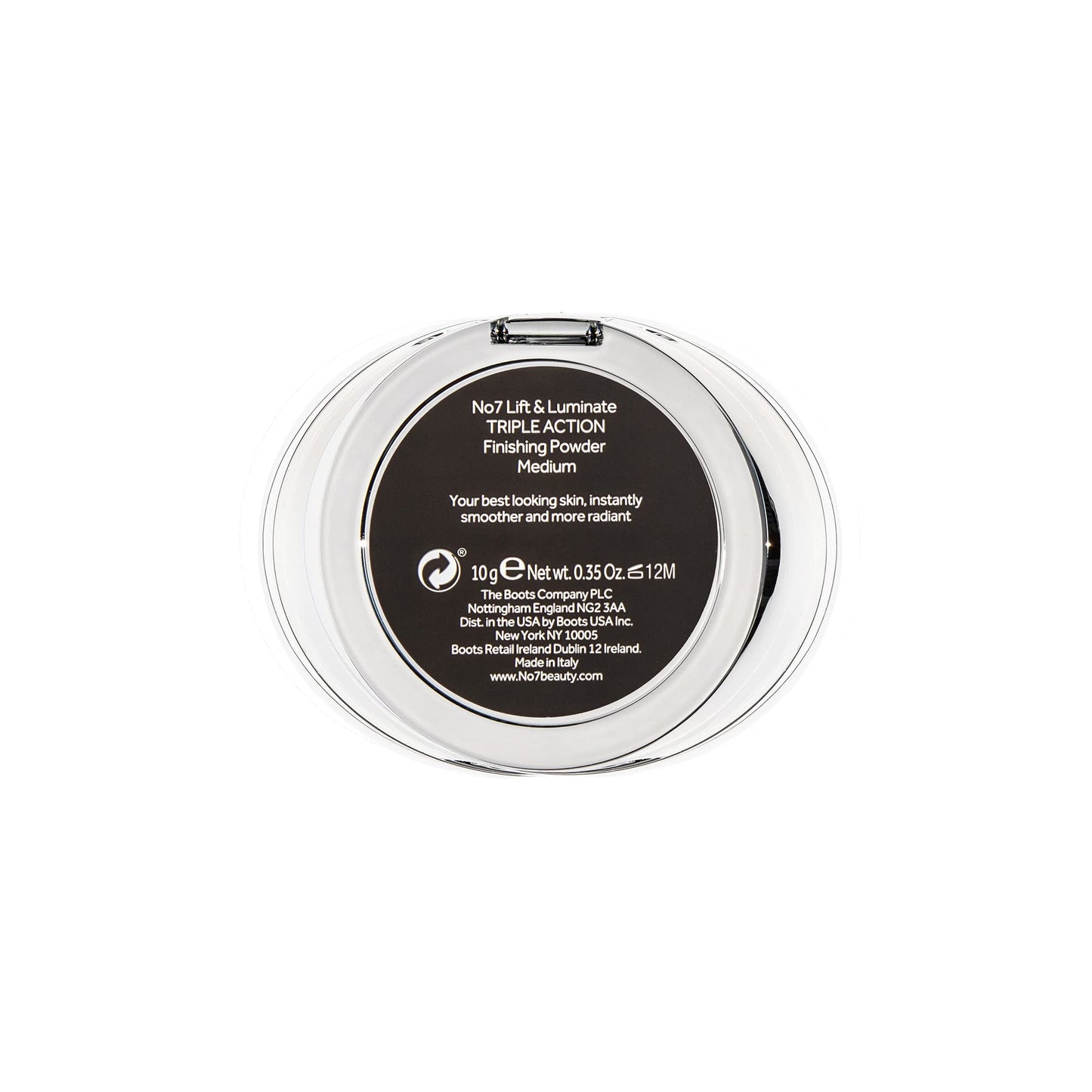 No7 Lift & Luminate Triple Action Powder – Medium | Pressed Setting Powder for Face (10g)