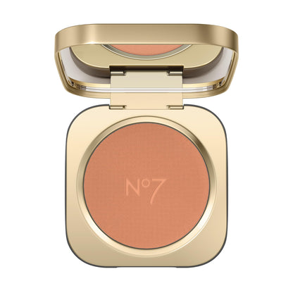 No7 Pro Artist Luxe Powder Blush for Cheeks – Buildable, Silky Glow (Coral, 5g)