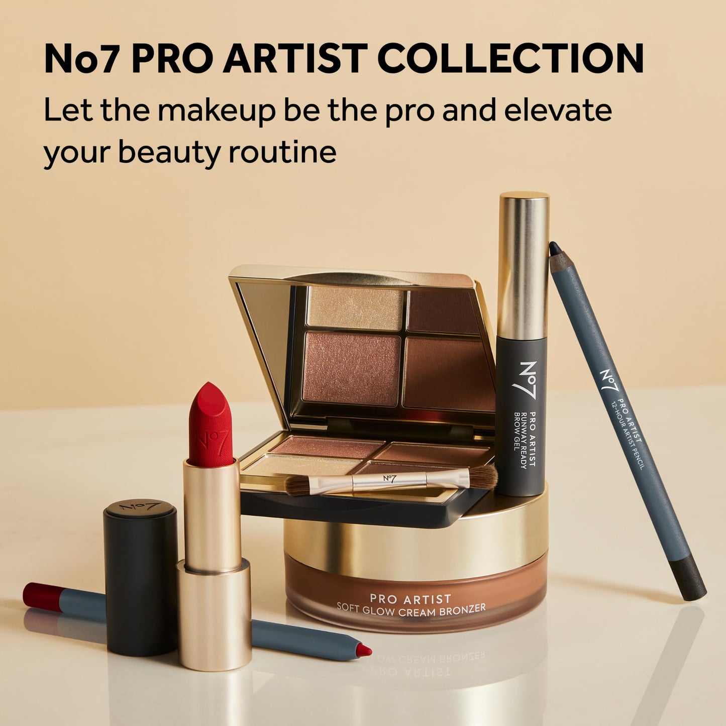 No7 Pro Artist Muse Matte Lipstick – High-Impact Color, Hydrating Matte (0.11 oz)