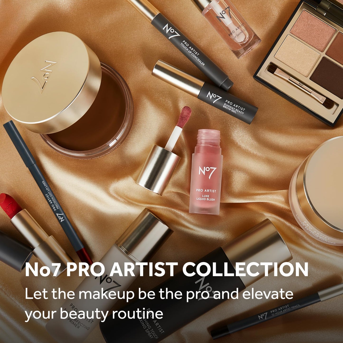 No7 Pro Artist Pressed Setting Powder - Lightweight Translucent Finish, Shine Control, 9g Travel Compact