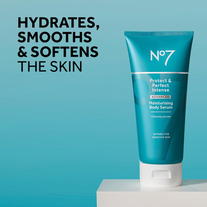 No7 Protect & Perfect Intense Advanced Body Serum – Hyaluronic Acid, Argan Oil, Collagen Peptides, 6.7 oz
