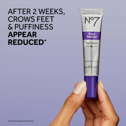 No7 Pure Retinol Eye Cream - 0.5% Retinol, Shea Butter & Matrixyl 3000 Plus