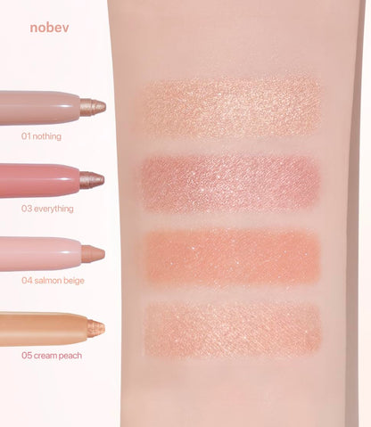 Nobev Under Eye Master 10 Colors – Cream Peach (05) | Dual-Tip Concealer & Highlight for Under Eyes