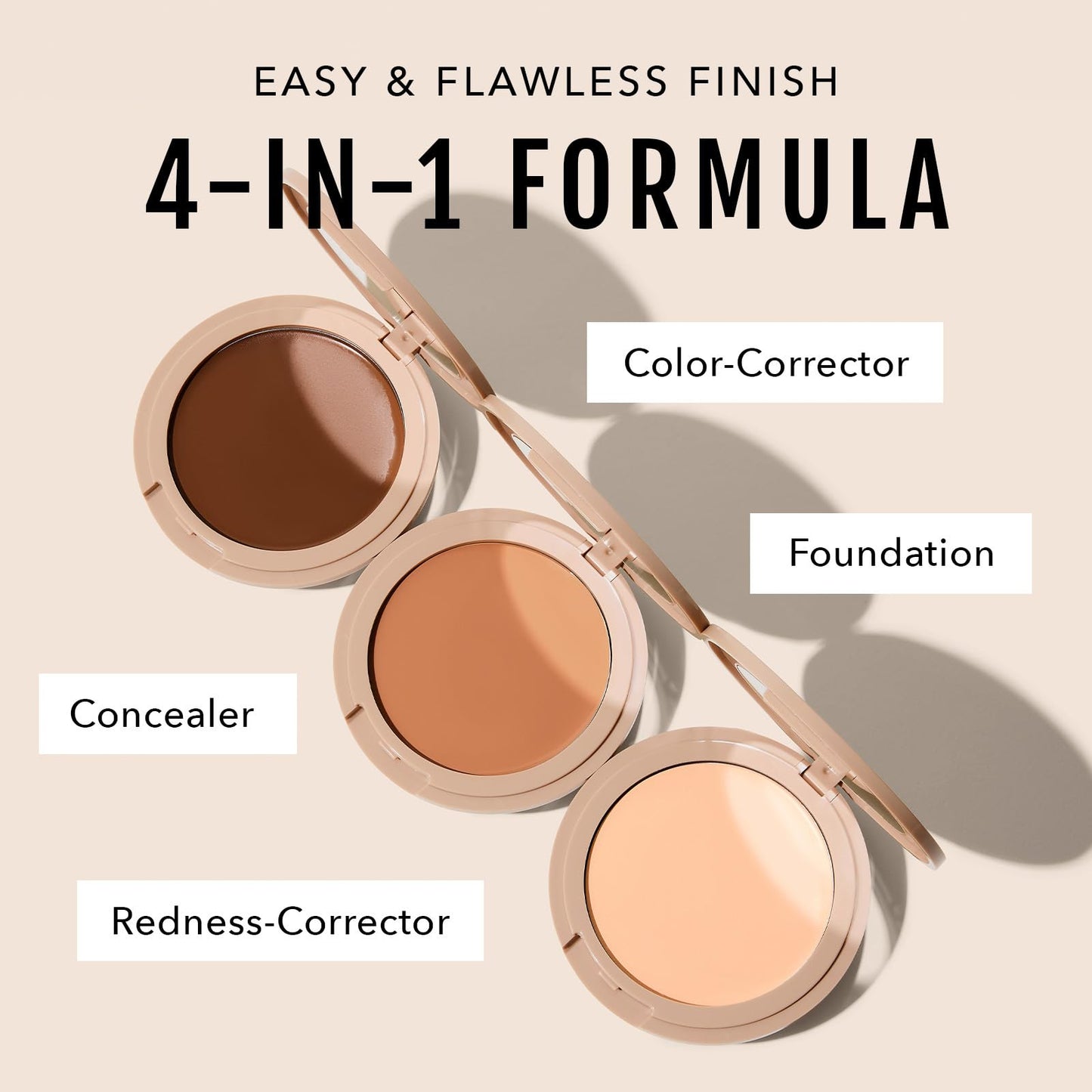 No Makeup Makeup Foundation + Brush Duo – Porcelain | Skin-Tone Adaptive FlexShade