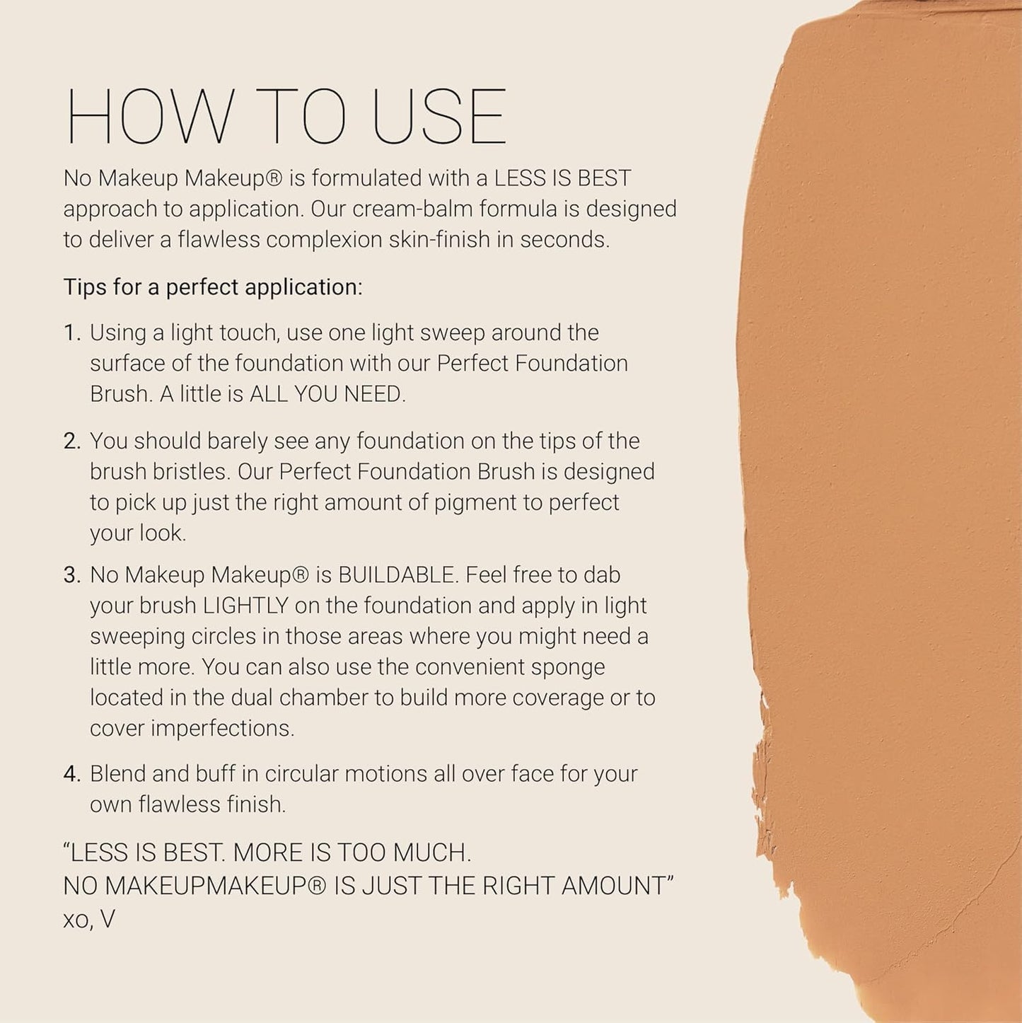 No Makeup Makeup Foundation Almond — Weightless Cream-Balm with FlexShade Technology