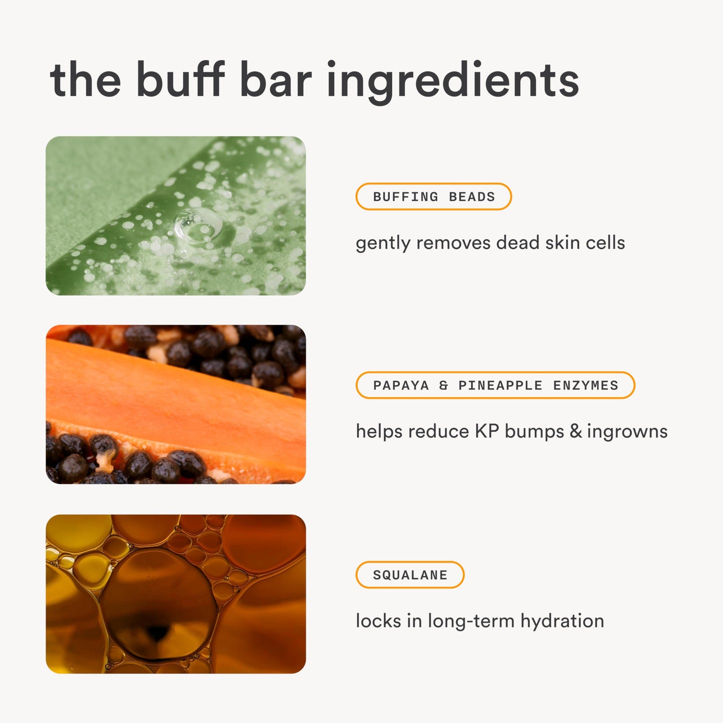 Nood Buff Bar — Pre-Shave Exfoliating KP Body Scrub for Smoother Skin