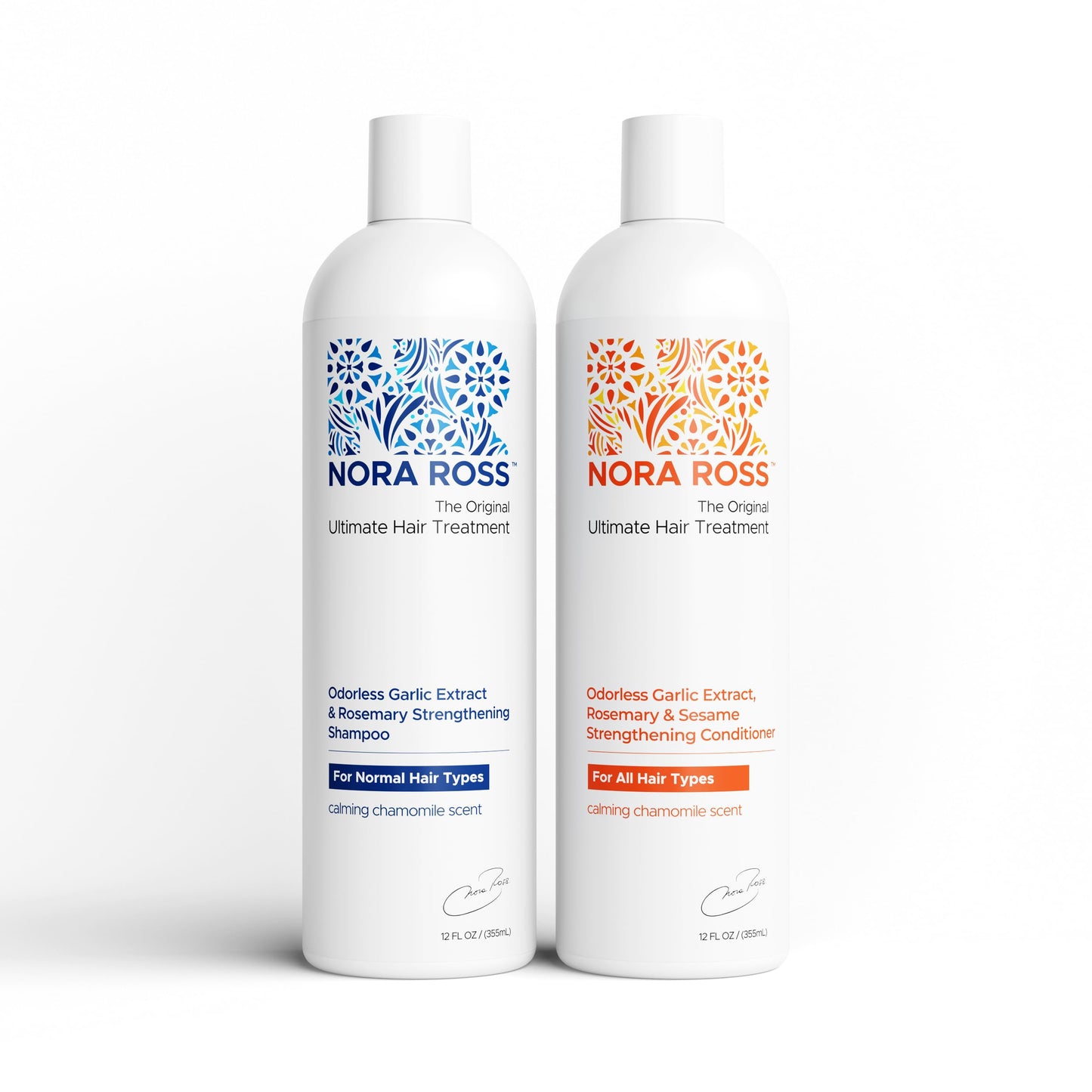 Nora Ross Garlic Extract & Rosemary Strengthening Shampoo & Conditioner – 12 oz Each