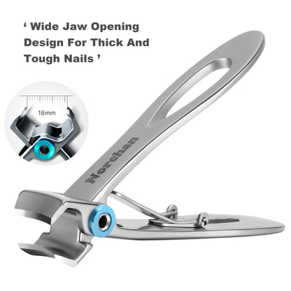 Norchan Large Nail Clippers Set – 5-Piece Heavy-Duty Toenail & Fingernail Clippers with File