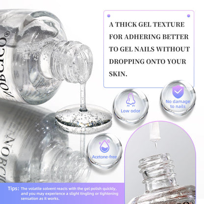 NORCICO Gel Polish Remover – Quick 3-5 Minute Gel Removal, No Foil Soaking, 30ml (2 Pcs)