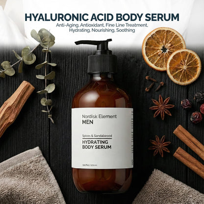 Nordisk Element Body Serum for Men — Lightweight Hydration with Hyaluronic Acid & Nordic Botanicals