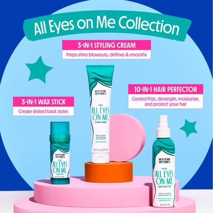 Not Your Mother's All Eyes On Me: 10-in-1 Hair Perfector & 3-in-1 Wax Stick & Styling Cream (3-Pack) for All Hair Types