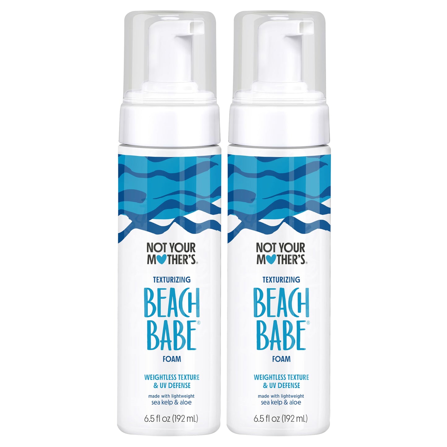 Not Your Mother's Beach Babe Texturizing Foam (2-Pack) – 6.5 oz Each – Crunch-Free Texture, UV Defense