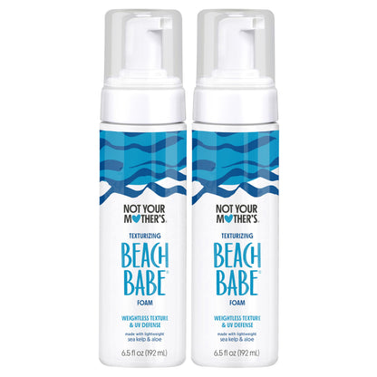 Not Your Mother's Beach Babe Texturizing Foam (2-Pack) – 6.5 oz Each – Crunch-Free Texture, UV Defense