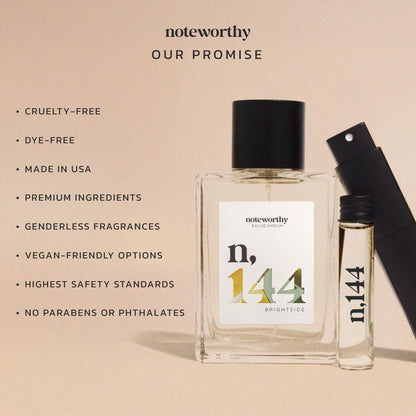 Noteworthy n,144 Brightside Eau De Parfum – Citrus & Vanilla | Unisex Perfume, 50ml
