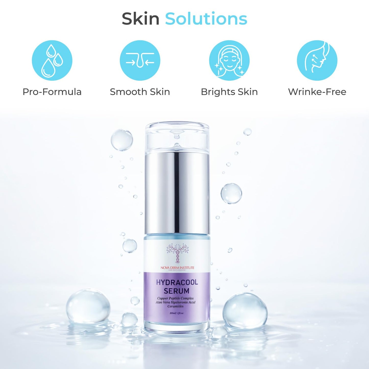 Nova Derm Institute Lightweight Hydrating Serum – Oil-Free, Fragrance-Free for Sensitive Skin