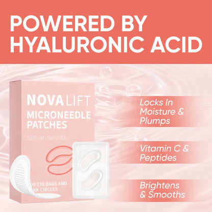 NOVALIFT Micro Eye Patches | Hyaluronic Acid Eye Mask for Dark Circles & Puffiness
