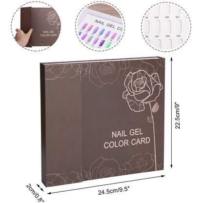 Noverlife 120 Nail Colors Display Book with 120 Nail Tips – Nail Art Display Chart for Salon & Studio