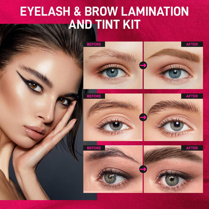 Novobey 6-in-1 Lash Lift & Brow Lamination Kit – Curl, Color, and Complete Tools for Home Use