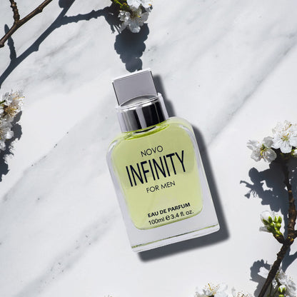 NovoGlow Infinity for Men – 3.4 oz Eau de Parfum Spray | Fresh Citrus-Floral Notes