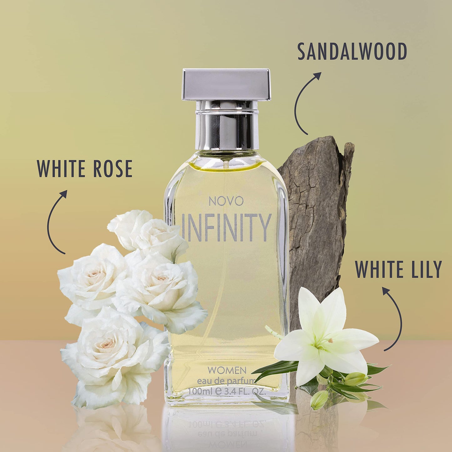 NovoGlow Infinity for Women – Eau de Parfum Spray 3.4 oz | Citrus, Floral & Musk