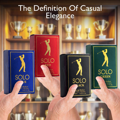 NovoGlow Solo 4-Piece Mini Fragrance Set for Men – 30ml Each, EDP, Paraben-Free