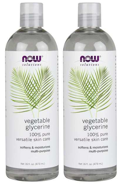 NOW Solutions Vegetable Glycerine, 2 Count – Pure Moisturizer & Skin Cleanser