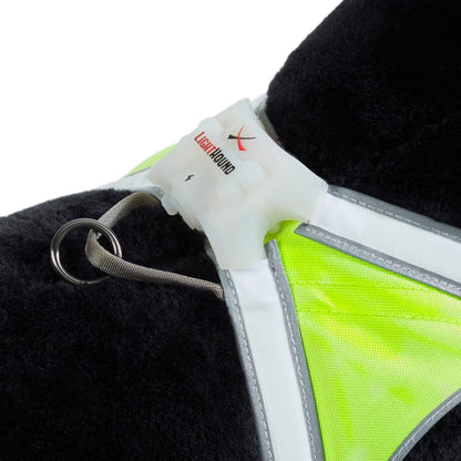 Noxgear LightHound: Illuminated Dog Harness with LED Fiber Optics – USB Rechargeable, Adjustable, Rainproof (X-Large)