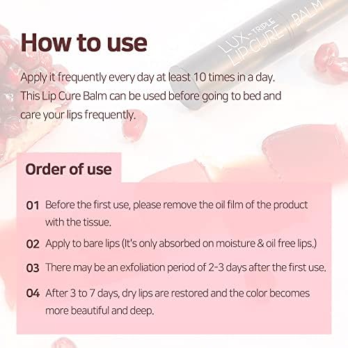 NS BEAUTY Lux Triple Lip Cure Balm Athena Red Orange – Natural Tinted Lip Care